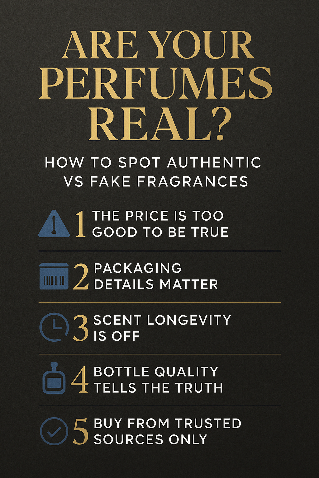 Are Your Perfumes Real? How to Spot Authentic vs Fake Fragrances