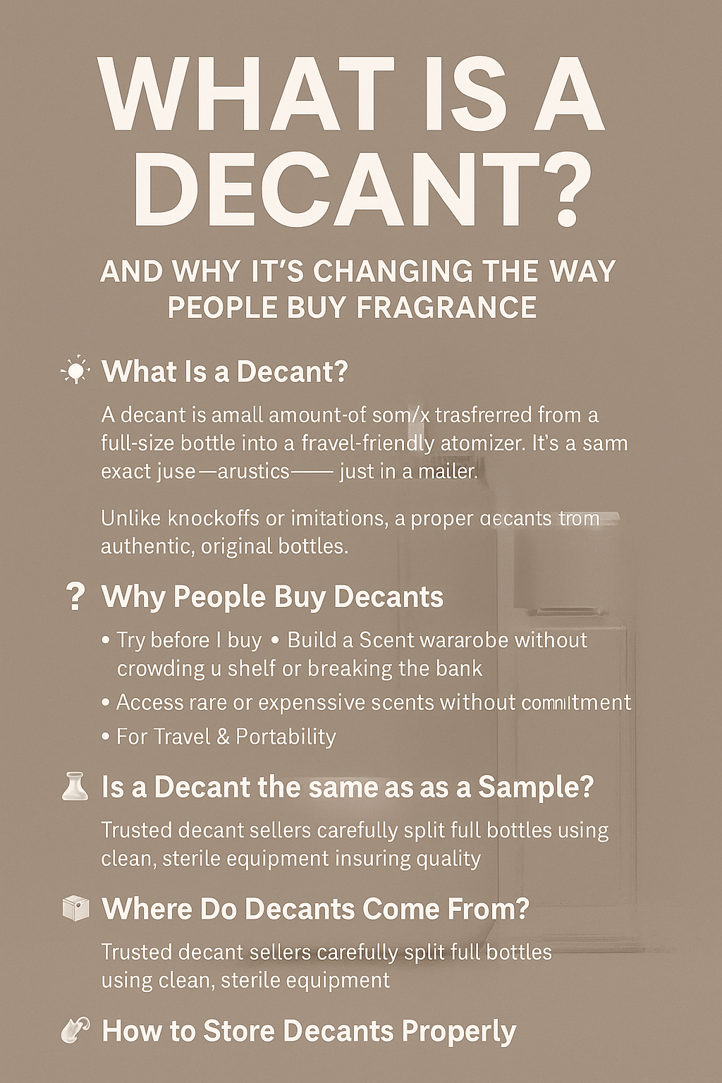 What Is a Decant? And Why It’s Changing the Way People Buy Fragrance